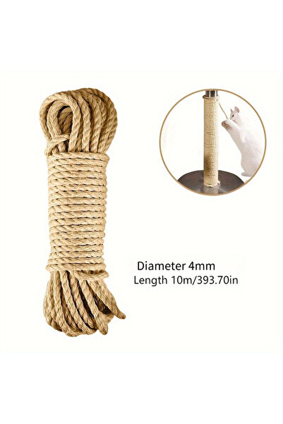 Choice 10M 10M Natural Jute Rope/Sturdy Long-Lasting Engaging Scratcher for C...
