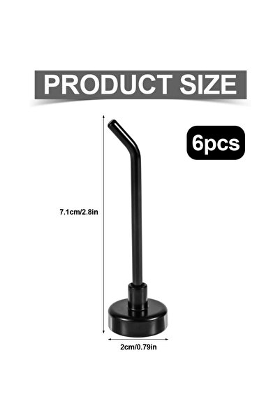 Choice6 Black-2.0-6pcs 4/6pcs Large Magnetic Hooks, 2.8 Inch Long Heavy Duty ...