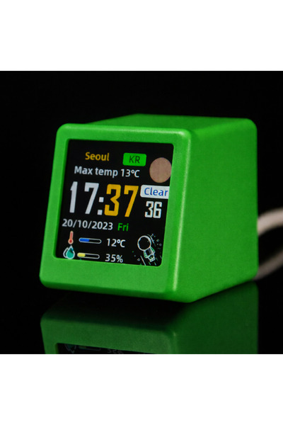 Choice4 ultra-Green GeekMagic Super Cool Mini WiFi Desktop Weather Digital Cl...