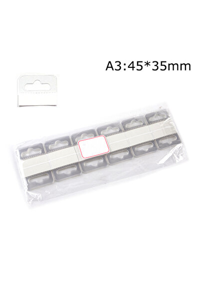 Choice A3 100Pcs PVC Slot Hole Adhesive Hang Tabs Hook Merchandise Package Bo...