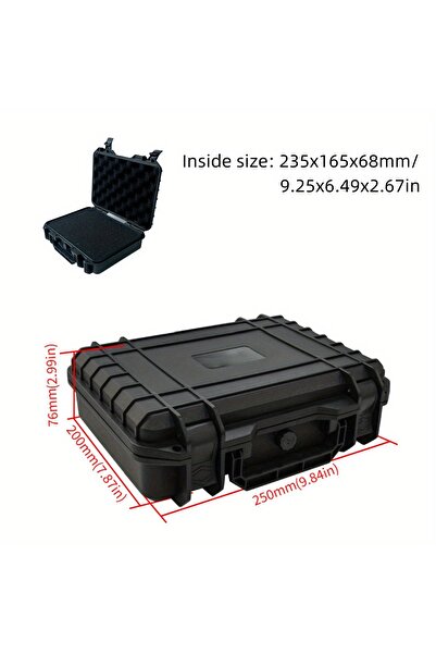 Choice 250x200x76mm Waterproof Hard Box, Industrial Handy Storage Organizer M...