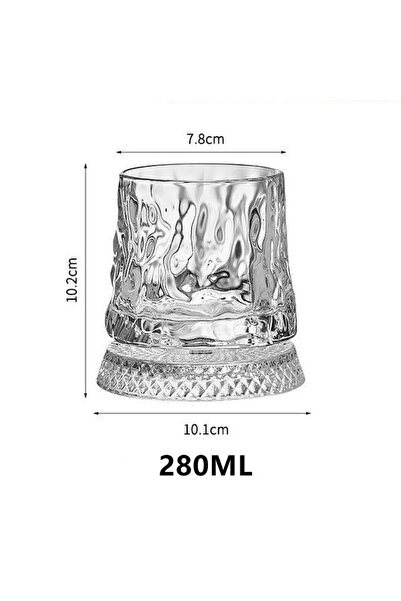 Choice7 280ml Blue 280ML Rotating Whiskey Glass Creative Crystal Premium Beer...