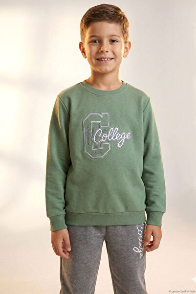 Breeze Boys' Tracksuit Set College Wind Style Letter Embroidery 5-10 Years Ol...
