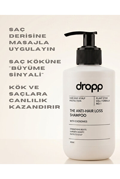 Dropp Beauty Saç Dökülmesi Karşıtı Şampuan - Eksozom & Bitki Kök Hücreli Saç ...