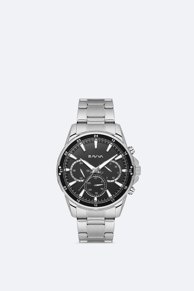 Avva Men's Silver Color Gift Boxed Metal Cord Wristwatch B009039