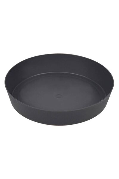 BAMI NETWORK Farfurie ghiveci flori plastic antracit 15.5x3cm