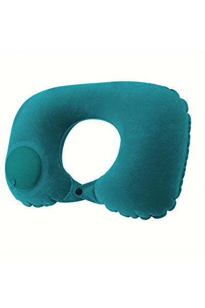 Choice Green Inflatable Portable U-shaped Neck Pillow Pillow That Can Be Stor...