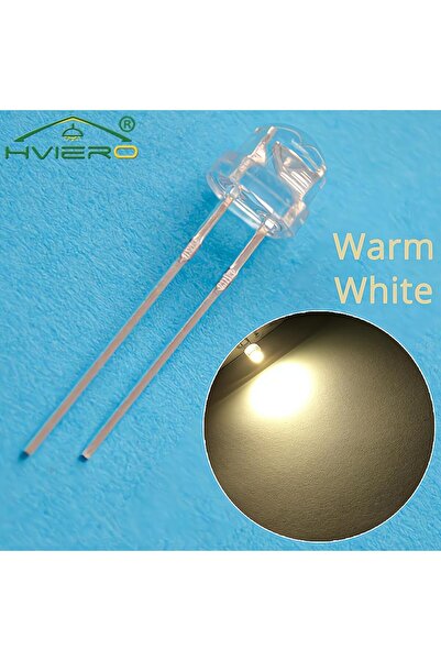 Choice 100PCS Warm White 100/500pcs 5mm Straw Hat White Green Blue Yellow Smd...