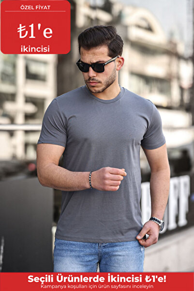 COMBİNE MİCHAİL Tricou pentru bărbați, 100% bumbac, respirabil, cu decolteu t...