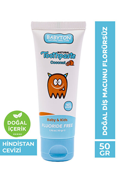 BABYTON Doğal Hindistan Cevizi Diş Macunu Florürsüz 50 gr