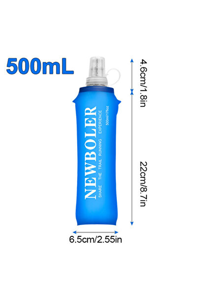 Choice BOT003-500 150ml/250ml/500ml Outdoor Collapsible Silicone Bite Size Wa...