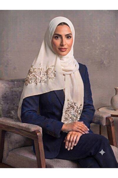Veil Designer طرحة سكري بوال بقماش ياباني بتطريز سكري المقاس : 60 * 190