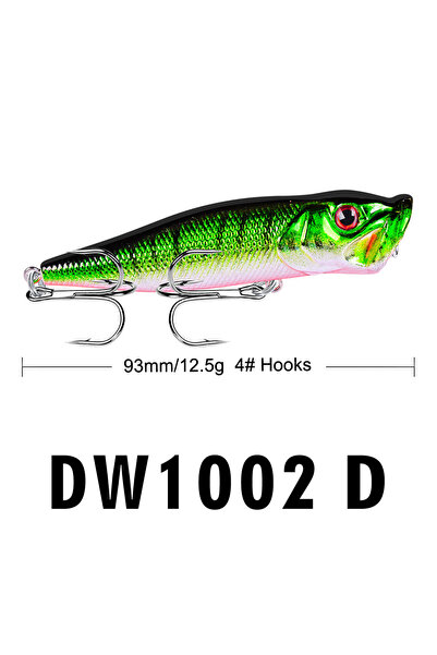 Choice D Hot Selling Popper Lure Topwater Bait Fishing Bait Hard Bait 93mm/12...