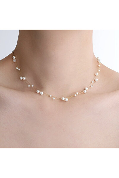 Choice A ZAKOL Stainless Steel Temperament Pearl Chain Choker Necklace for Wo...