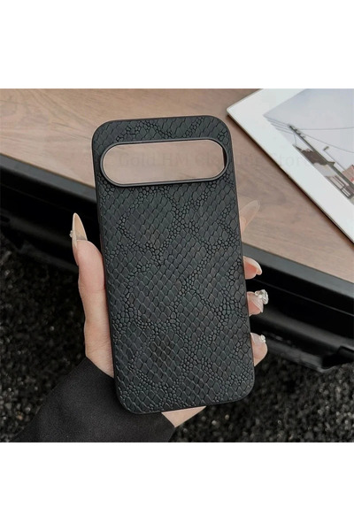 Choice3 Google Pixel 10 Pro XL black Vintage Luxury Classic Snake Leather Tex...