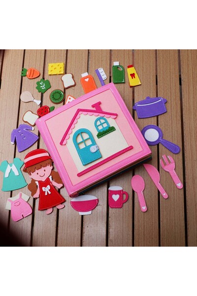 Choice Pink Montessori Quite Book Toys Preschool Activity Book Daily Life Ski...