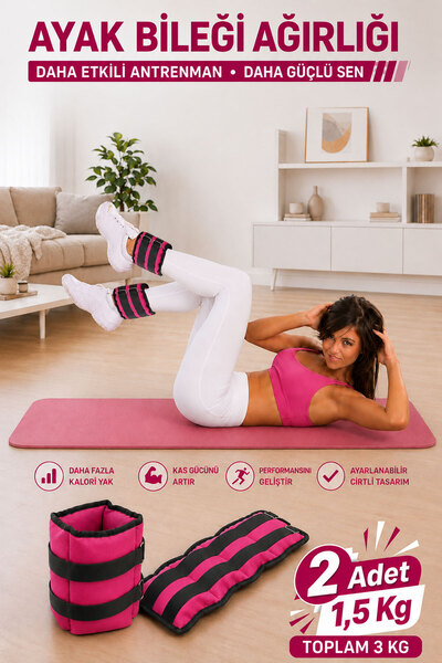 Spor Byfit 1.5 Kg x 2 Pink Hand or Ankle Weights