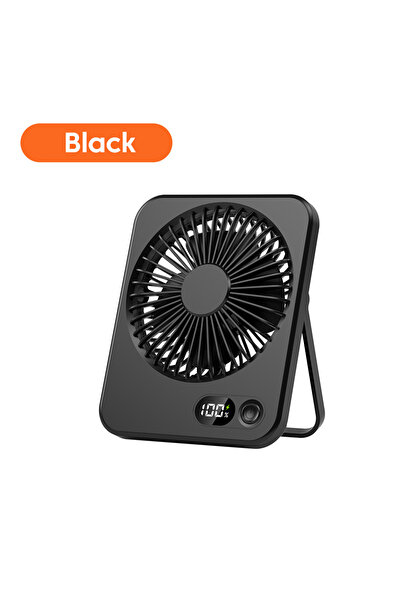 choice2 Black Mini Portable Desktop Fan 5 Speed Adjustment Type C Rechargeabl...