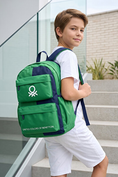 Benetton Verde-albastru închis 03848 Rucsac verde-albastru închis