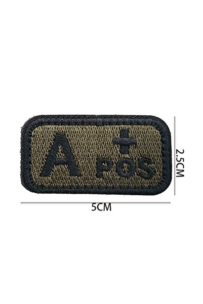 Choice Green A POS 2.5*5CM,A B AB O POS-NEG Blood Type Badges Fabric Applique...
