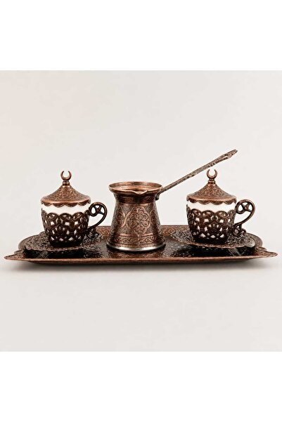 Generic Brand Quality 2 Person Cup Team Copper Ottoman Patterned Motif Turkis...