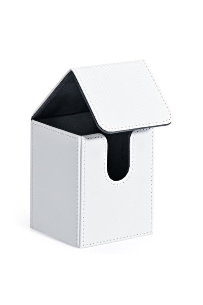 Choice1 White Card Deck Box,Card Storage Box holds 100+ Single Sleeved Cards,...