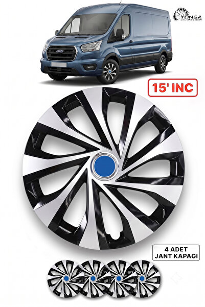 YONGA OTO AKSESUAR FORD TRANSİT T5 15 İnç Jant Kapağı Kırılmaz 4'lüSet + 4 Am...