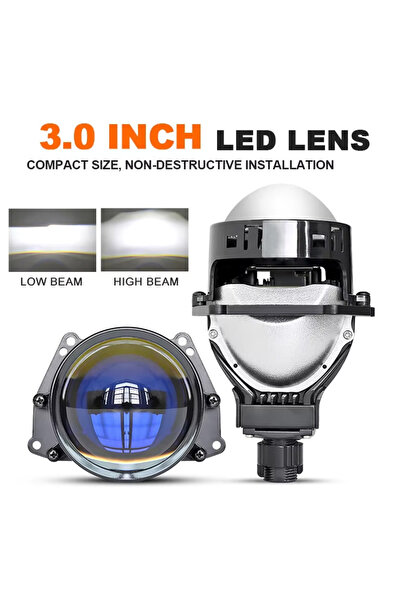 Choice1 3 Inch 2Pcs H4 H7 Led Lenses 2.5 / 3 Inch Bi Led Projector Lens 9005 ...