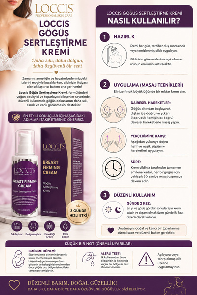 LOCCİ'S Göğüs Sertleştirme ve Dikleştirme Kremi 100 ml