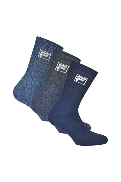 FILA 3 Paar Socken Unisex - Frottee-Tennissocken, Crew Socks, Logobund, 35-46
