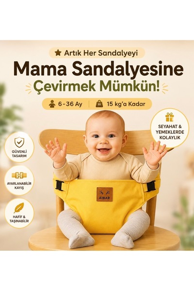 Bez Mama Sandalyesi | Portatif Seyahat Bebek Ana Kucağı Yemek Oturağı ( TAŞIMA KESELİ )