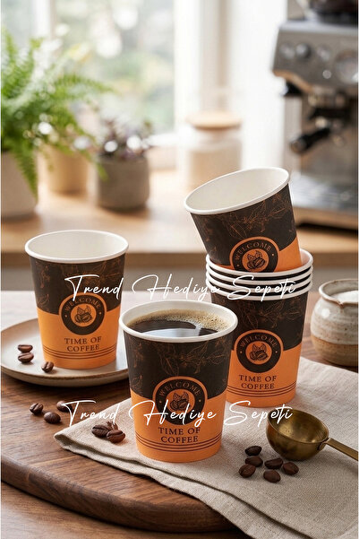 Trend Hediye Sepeti 7 Oz Karton Bardak 200 ML 50 Adet