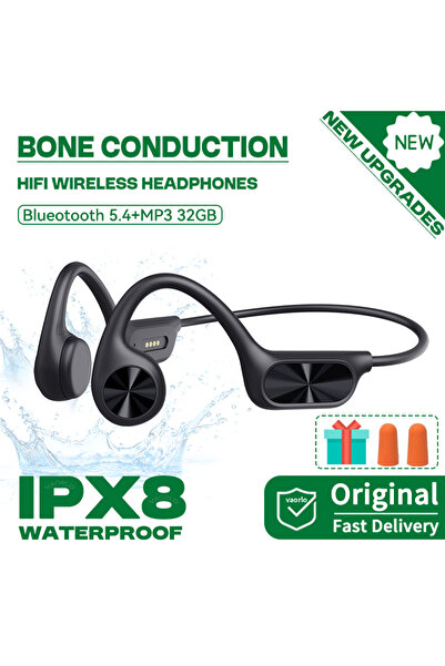Choice Upgrade Black 32GB IPX8 Waterproof Bone Conduction Wireless Headphone ...