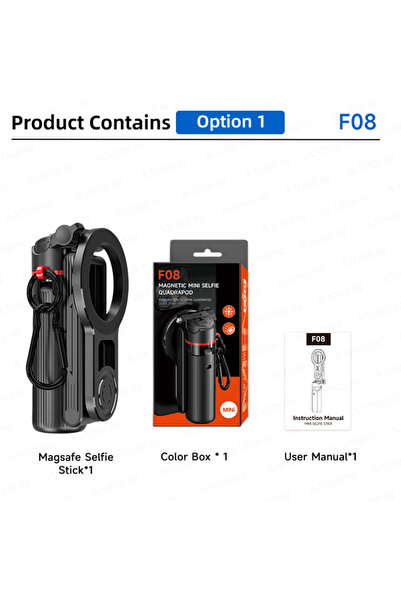 Choice5 Option 1 Magnetic Mini Selfie Stick Tripod for Cellphone with Extensi...