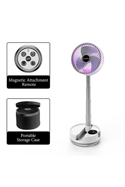Choice White Socool 20000mAh Portable Folding Fan 8 Speeds Wind & Auto Oscill...