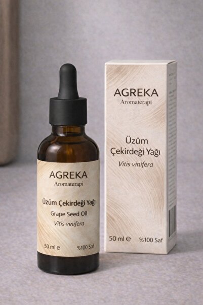Üzüm Çekirdeği Yağı 50 ml - Soğuk Sıkım %100 Saf ve Doğal, Cilt ve Saç Bakım Yağı