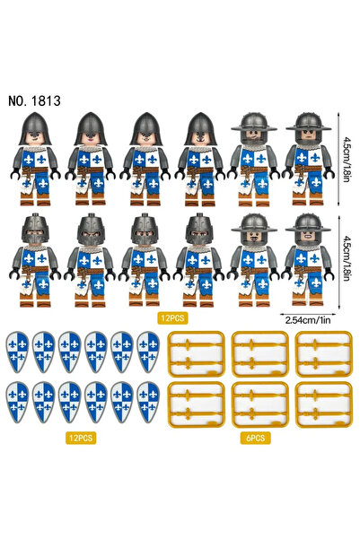Choice1 m1813 Medieval Corps assembled toys, shields, figures, toys, humanoid...