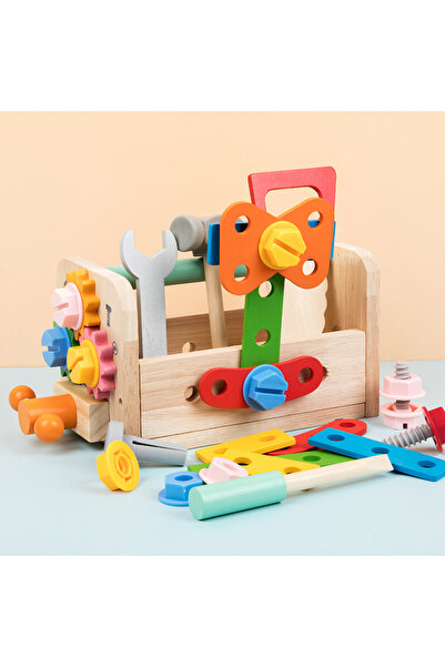 Choice NB335C1 Wooden Tool Set For Kids Toys Montessori Toys Workbench Constr...