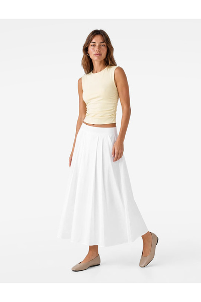 Koton Women's Poplin Flared Skirt