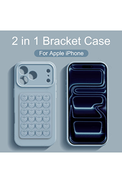 Choice72 iPhone 12 Pro LIGHT BLUE Silicone Suction Cup Holder Case For iPhone...
