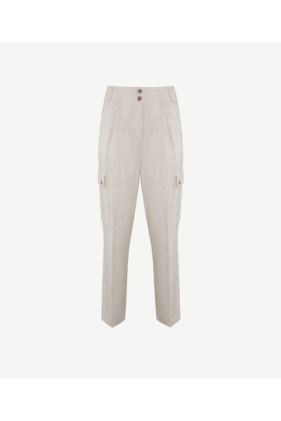 Yargıcı Straight Cut Cargo Pants with Crease Detail
