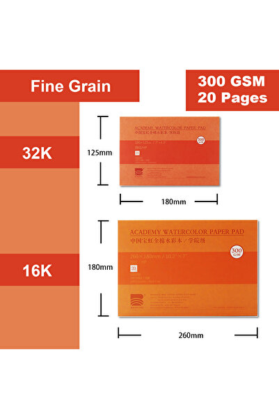 Choice 32K Fine Grained 100% Cotton Watercolor Paper Sealing Pad 32K 16K 20Sh...