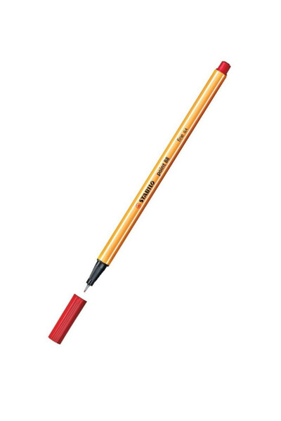 Stabilo قلم رفيع بطرف لباد 88/40 88 نقطة 0.4 مم أحمر (صندوق 10 لو)
