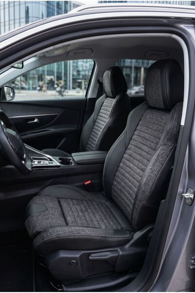 Panda Kılıf غطاء مقعد السيارة من الكتان مخصص لسيارة بيجو 3008 SUV موديلات 201...