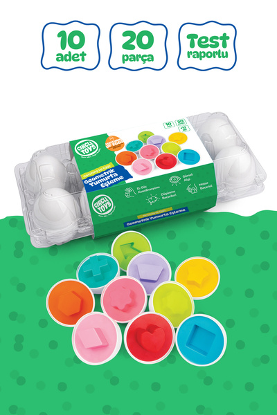 Circle Toys 10 قطع من تطريز البيض الهندسي