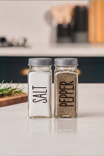 KHAKMA Set of 2 Glass Salt and Pepper Shakers |   120 ml