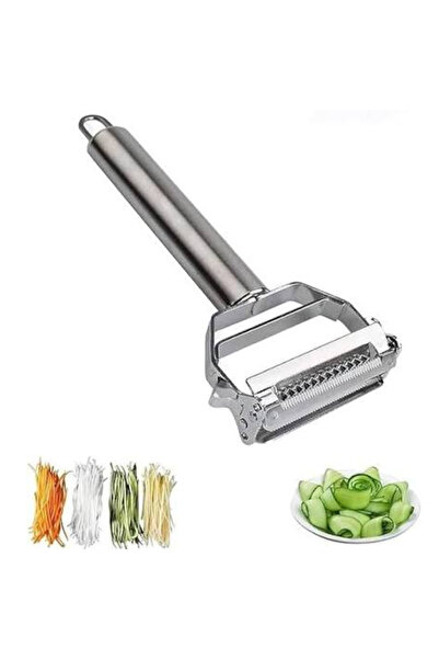 Generic Stainless Steel 2 in 1 Julienne Vegetable Peeler Multi-Functional Fru...