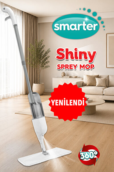 SMARTER Shıny Sprey Mop (BEYAZ) Mop Paspas Temizlik Seti