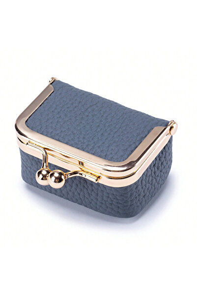 Choice7 KB439-Blue. New Mini Women's Solid Color PU Leather Jewelry Box Can S...