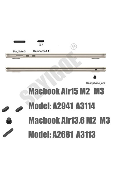 Choice 4pack Soft Silicon for Macbook Pro Air 13 15 16 M1 M2 M3 A2442 A2485 A...